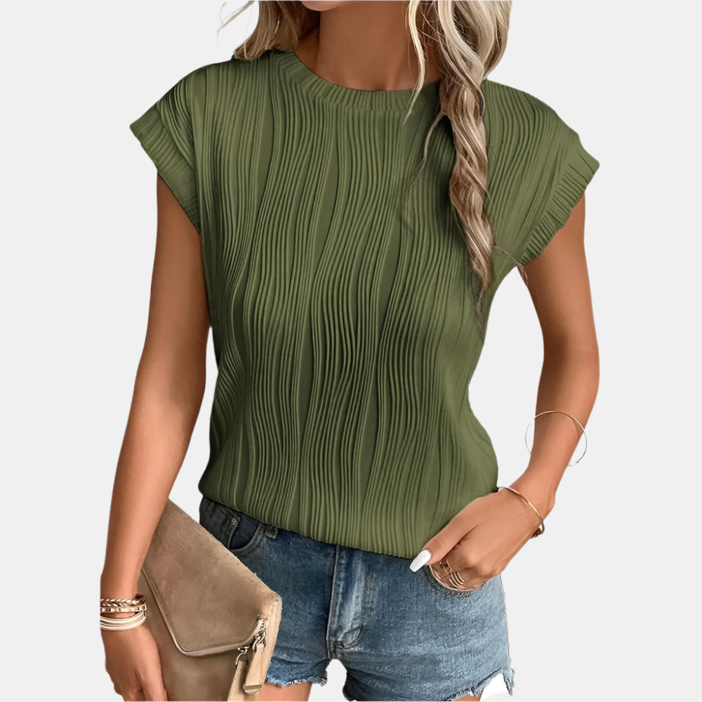 Zoe – Gestructureerde Blouse