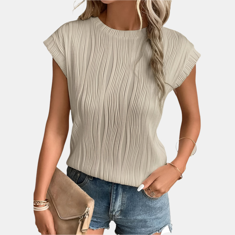 Zoe – Gestructureerde Blouse