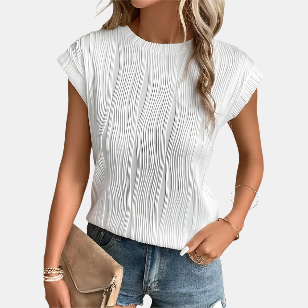 Zoe – Gestructureerde Blouse