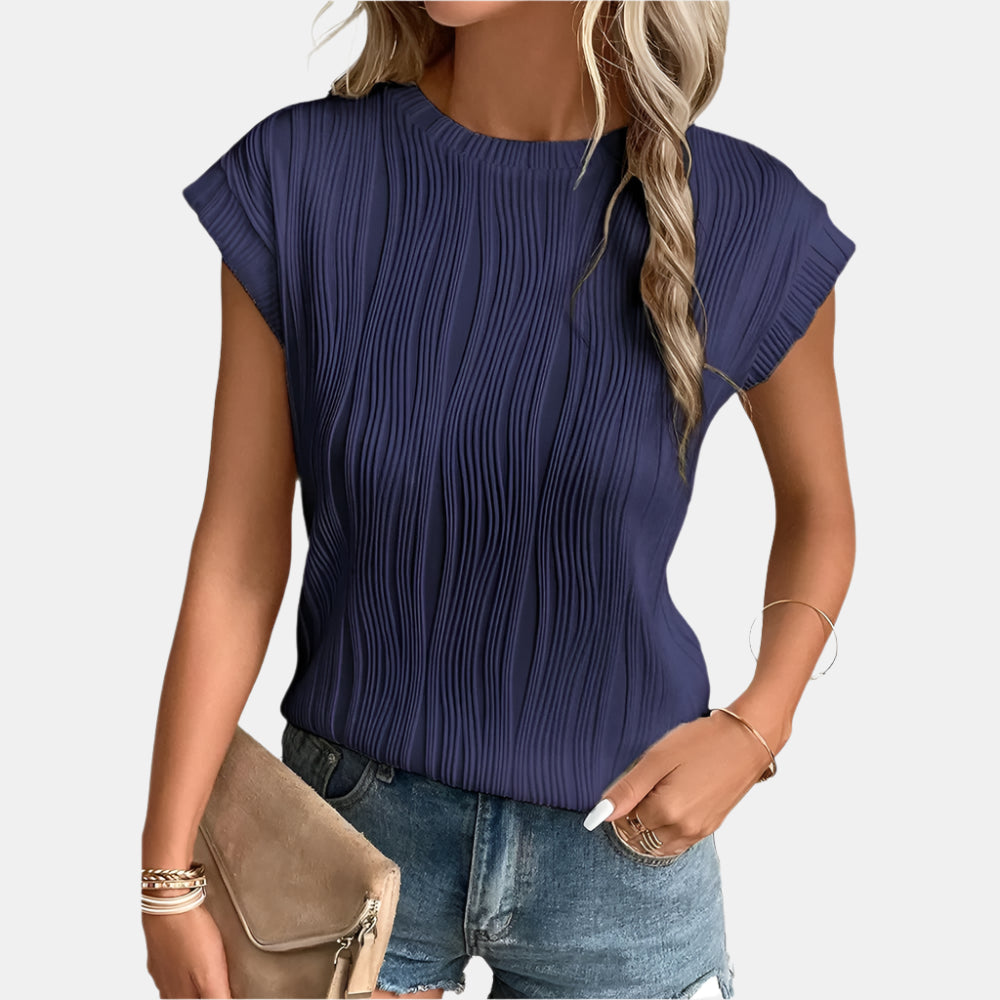 Zoe – Gestructureerde Blouse
