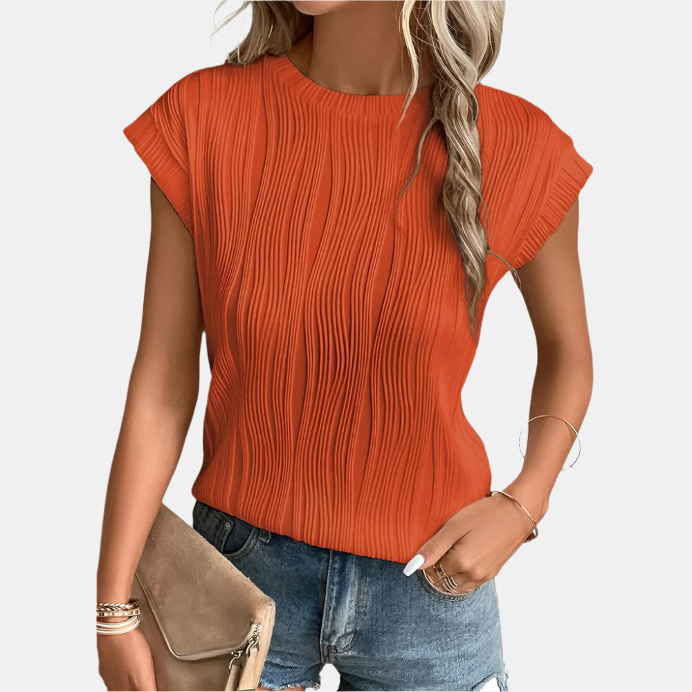 Zoe – Gestructureerde Blouse