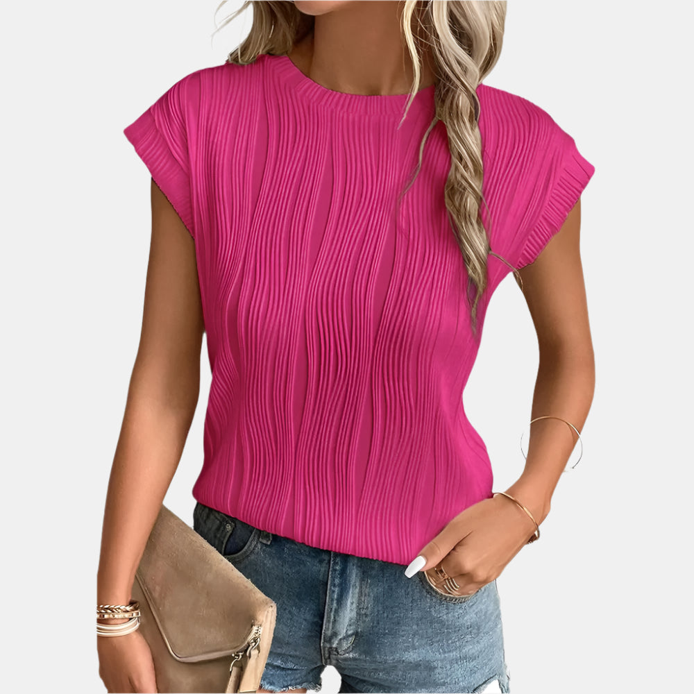 Zoe – Gestructureerde Blouse