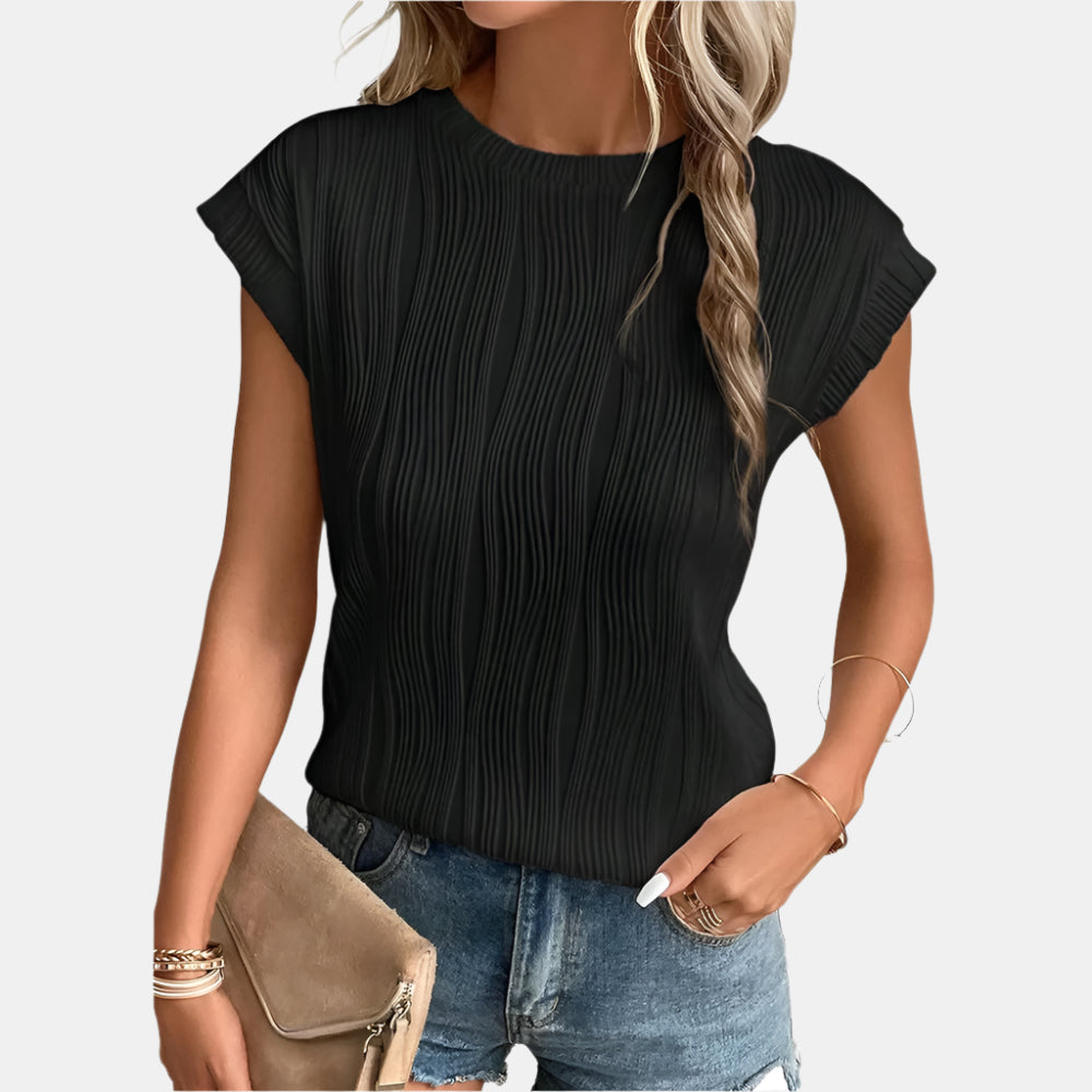 Zoe – Gestructureerde Blouse